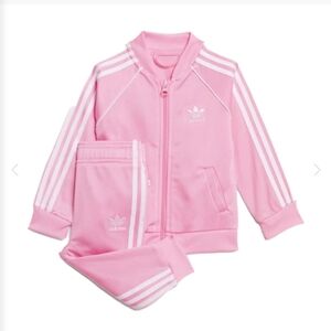 NWT Pink Girls Adidas 2 PC Track Suit Size 6 💝